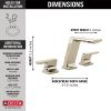 DELTA Pivotal Two Handle Widespread Bathroom Faucet — Lumicoat® Polished Nickel