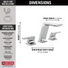 DELTA Pivotal Two Handle Widespread Bathroom Faucet — Lumicoat® Chrome