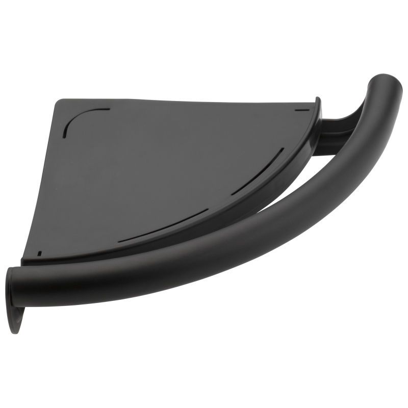 DELTA BathSafety Contemporary Corner Shelf with Assist Bar — Matte Black