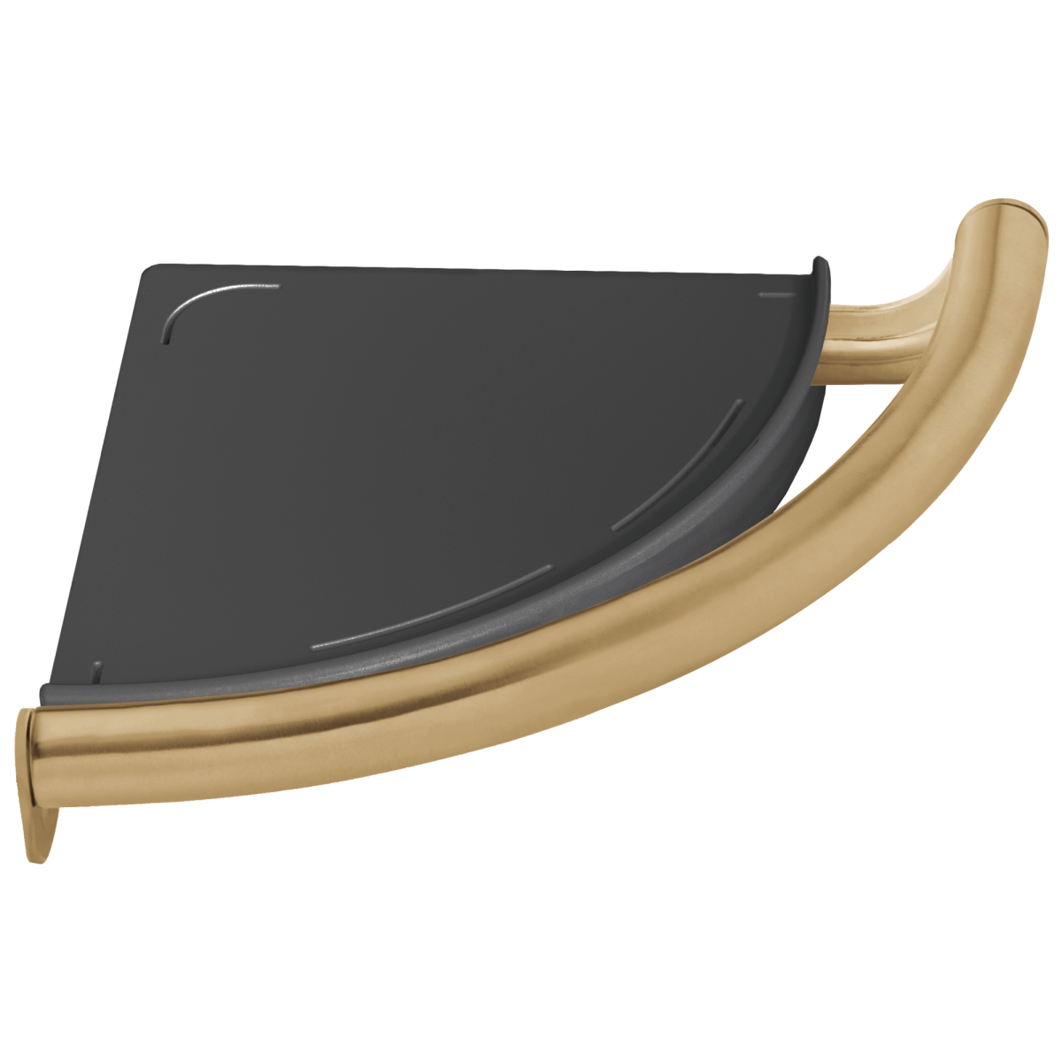 DELTA BathSafety Contemporary Corner Shelf with Assist Bar — Champagne Bronze