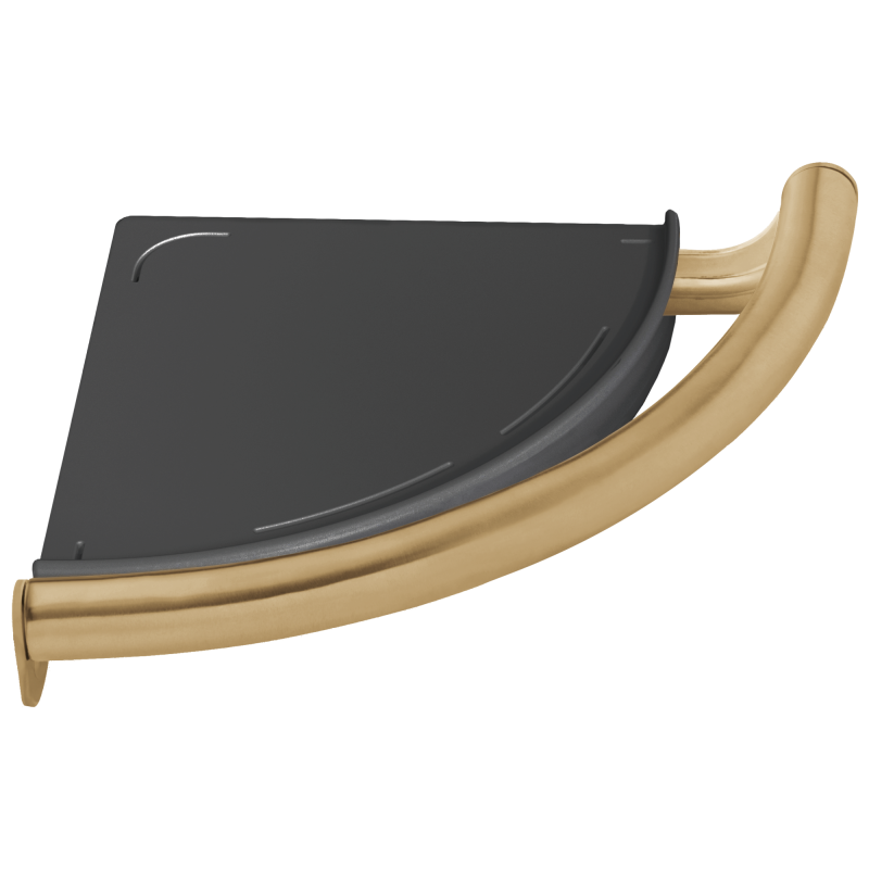 DELTA BathSafety Contemporary Corner Shelf with Assist Bar — Champagne Bronze