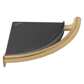 DELTA BathSafety Contemporary Corner Shelf with Assist Bar — Champagne Bronze