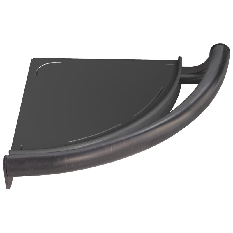 DELTA BathSafety Contemporary Corner Shelf with Assist Bar — Venetian Bronze