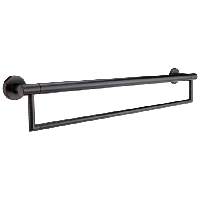DELTA BathSafety 24" Contemporary Towel Bar with Assist Bar — Venetian Bronze
