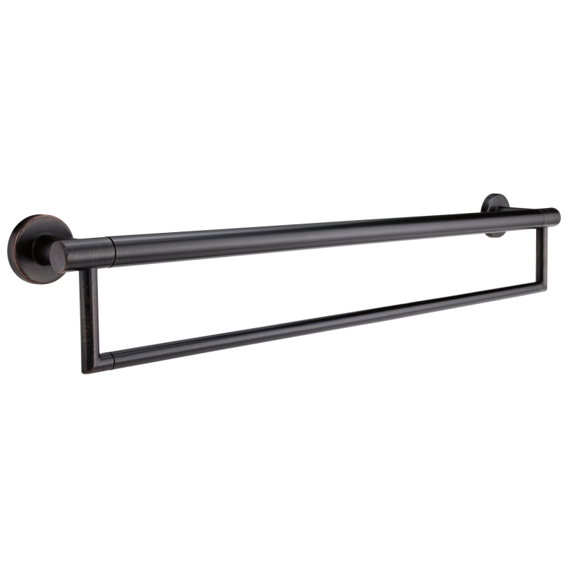 DELTA BathSafety 24" Contemporary Towel Bar with Assist Bar — Venetian Bronze