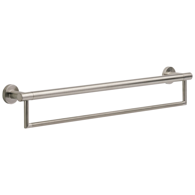 DELTA BathSafety 24" Contemporary Towel Bar with Assist Bar — Stainless