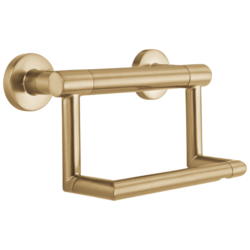 DELTA BathSafety Contemporary Tissue Holder with Assist Bar — Champagne Bronze