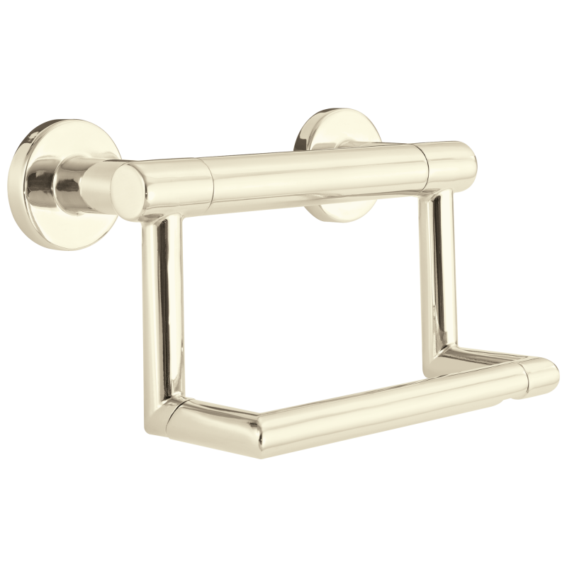 DELTA BathSafety Contemporary Tissue Holder with Assist Bar — Polished Nickel