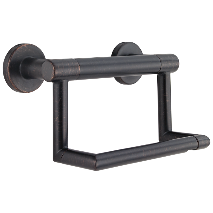 DELTA BathSafety Contemporary Tissue Holder with Assist Bar — Venetian Bronze