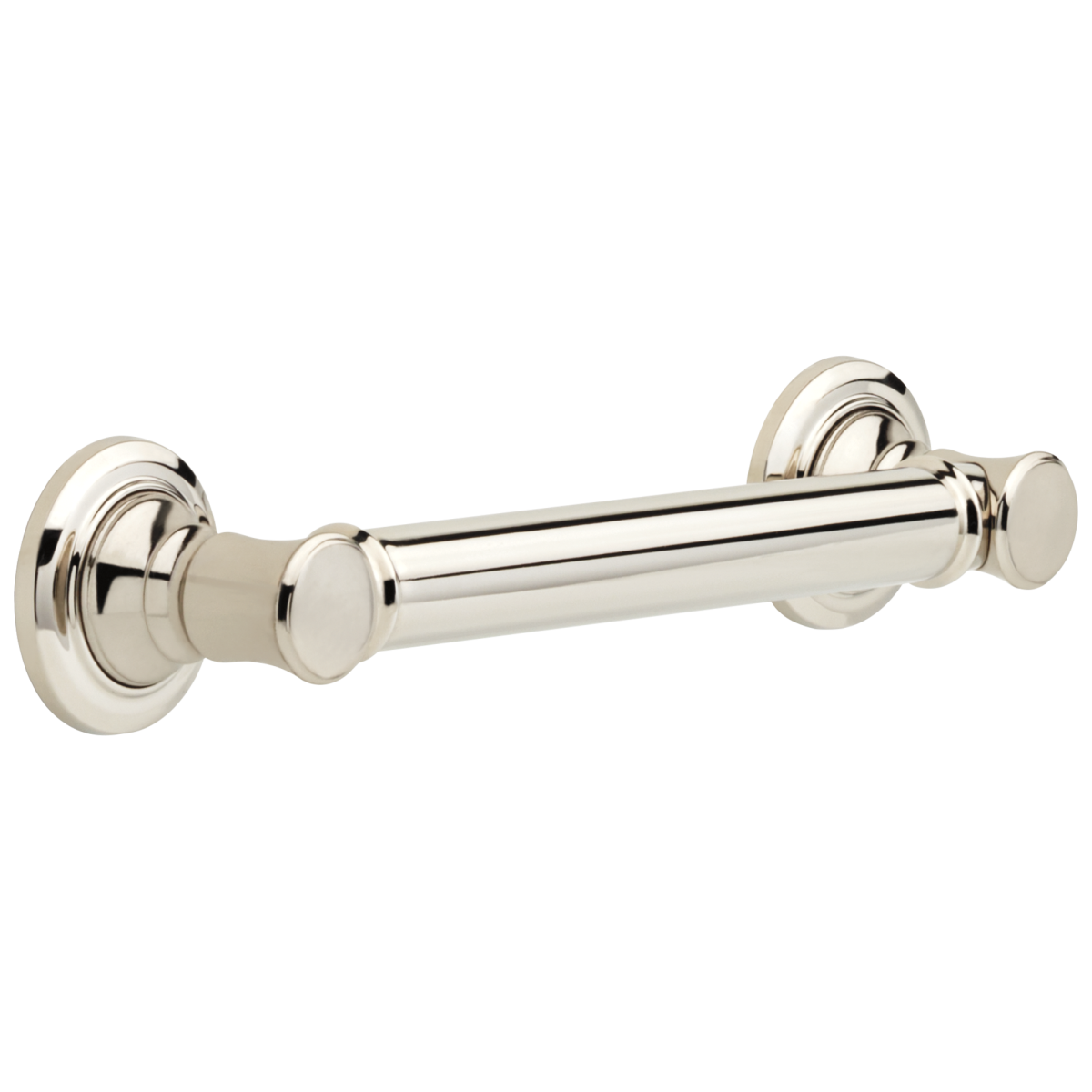 DELTA BathSafety 12" Traditional Decorative ADA Grab Bar — Polished Nickel