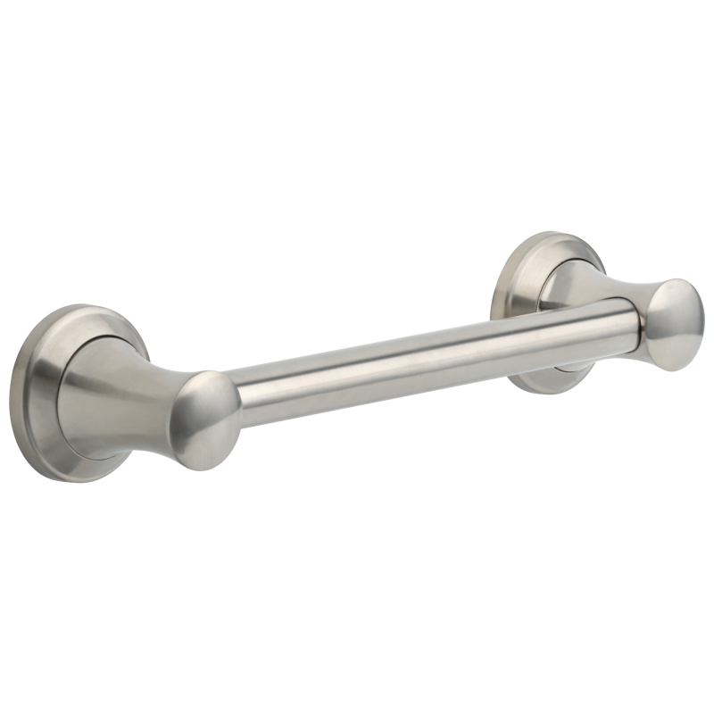 DELTA BathSafety 12" Transitional Decorative ADA Grab Bar — Stainless