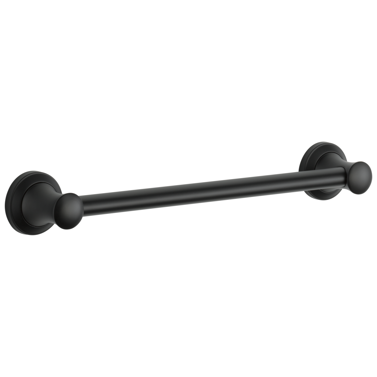 DELTA BathSafety 18" Transitional Decorative Grab Bar — Matte Black