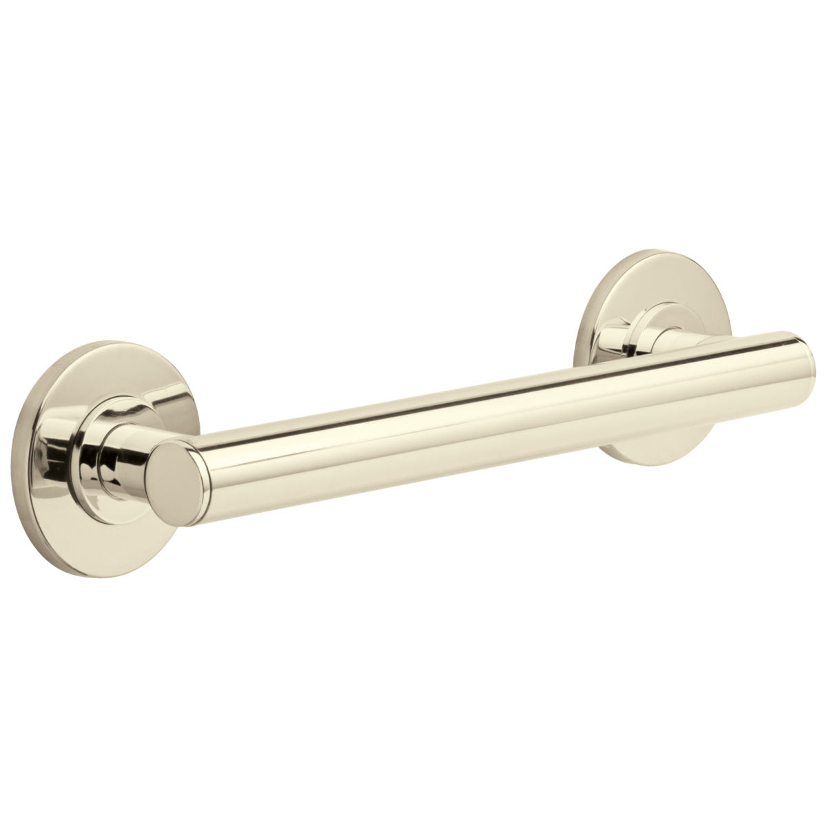 DELTA BathSafety 12" Contemporary Decorative ADA Grab Bar — Polished Nickel
