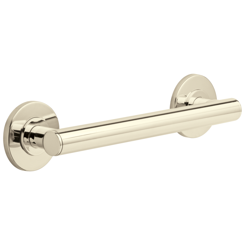 DELTA BathSafety 12" Contemporary Decorative ADA Grab Bar — Polished Nickel