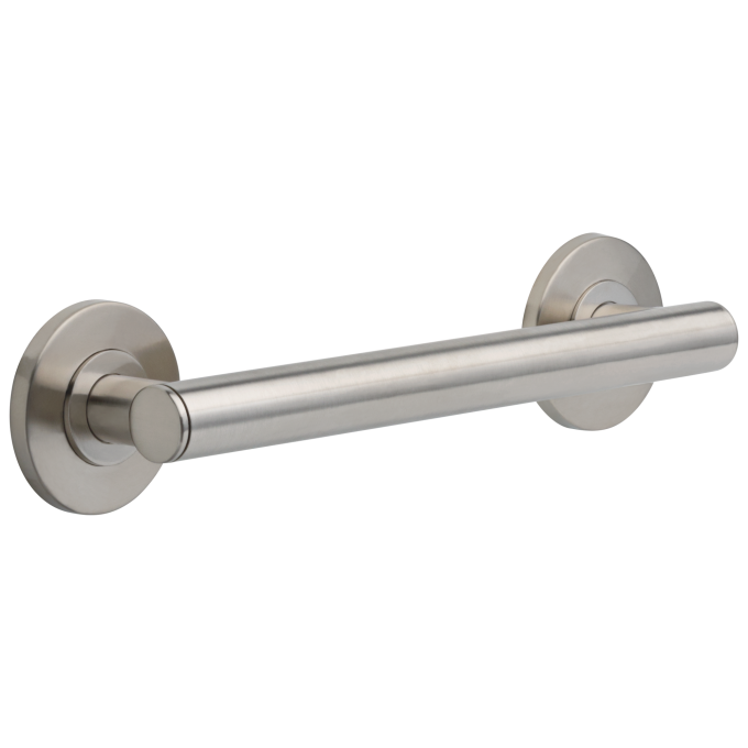 DELTA BathSafety 12" Contemporary Decorative ADA Grab Bar — Stainless