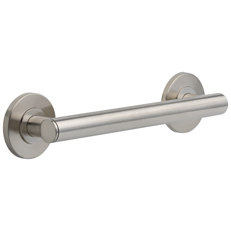 DELTA BathSafety 12" Contemporary Decorative ADA Grab Bar — Stainless