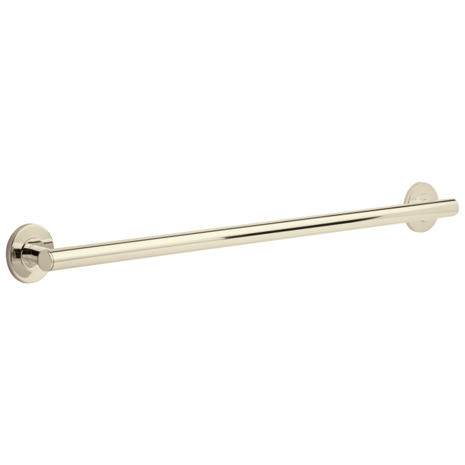 DELTA BathSafety 36" Contemporary Decorative ADA Grab Bar — Polished Nickel