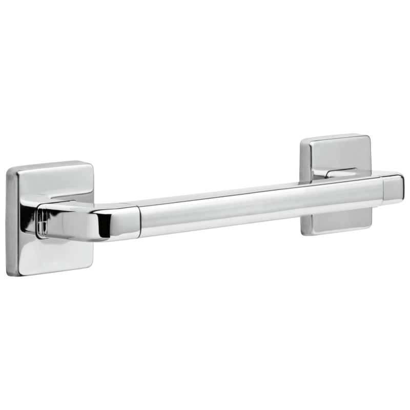 DELTA BathSafety 12" Angular Modern Decorative ADA Grab Bar — Chrome