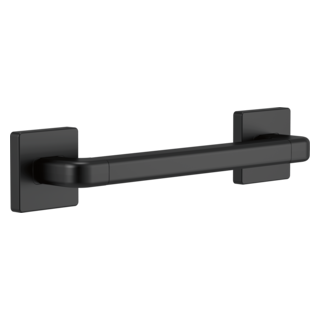 DELTA BathSafety Angular Modern Decorative ADA Grab Bar - 12" — Matte Black