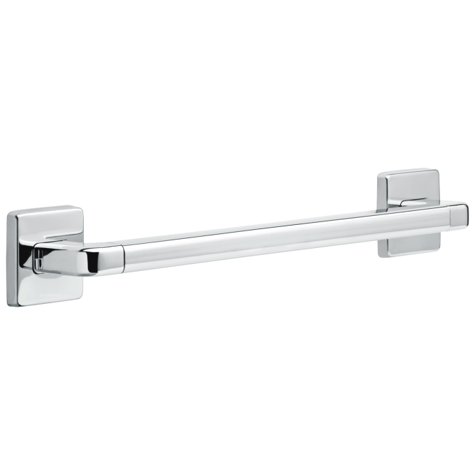 DELTA BathSafety 18" Angular Modern Decorative ADA Grab Bar — Chrome