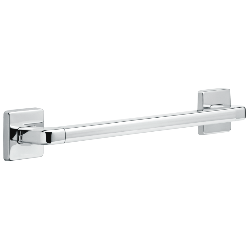 DELTA BathSafety 18" Angular Modern Decorative ADA Grab Bar — Chrome