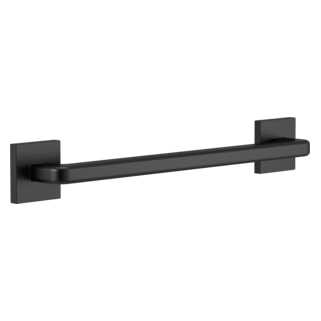 DELTA BathSafety Angular Modern Decorative ADA Grab Bar - 18" — Matte Black