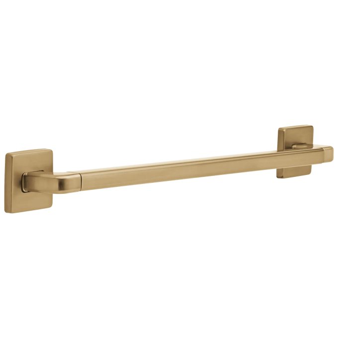 DELTA BathSafety 24" Angular Modern Decorative ADA Grab Bar — Champagne Bronze