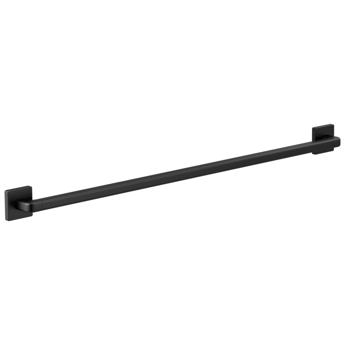 DELTA Pivotal 42" Angular Modern Decorative ADA Grab Bar — Matte Black