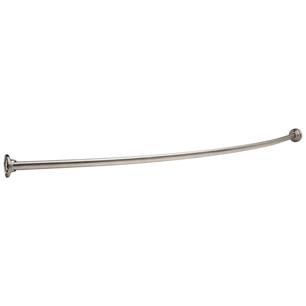 DELTA 1" x 5' Shower Curtain Rod with Brackets (6" Bow) — Chrome