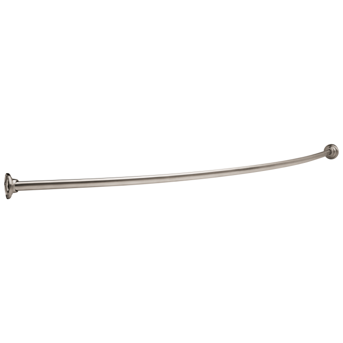 DELTA 1" x 5' Shower Curtain Rod with Brackets (6" Bow) — Chrome
