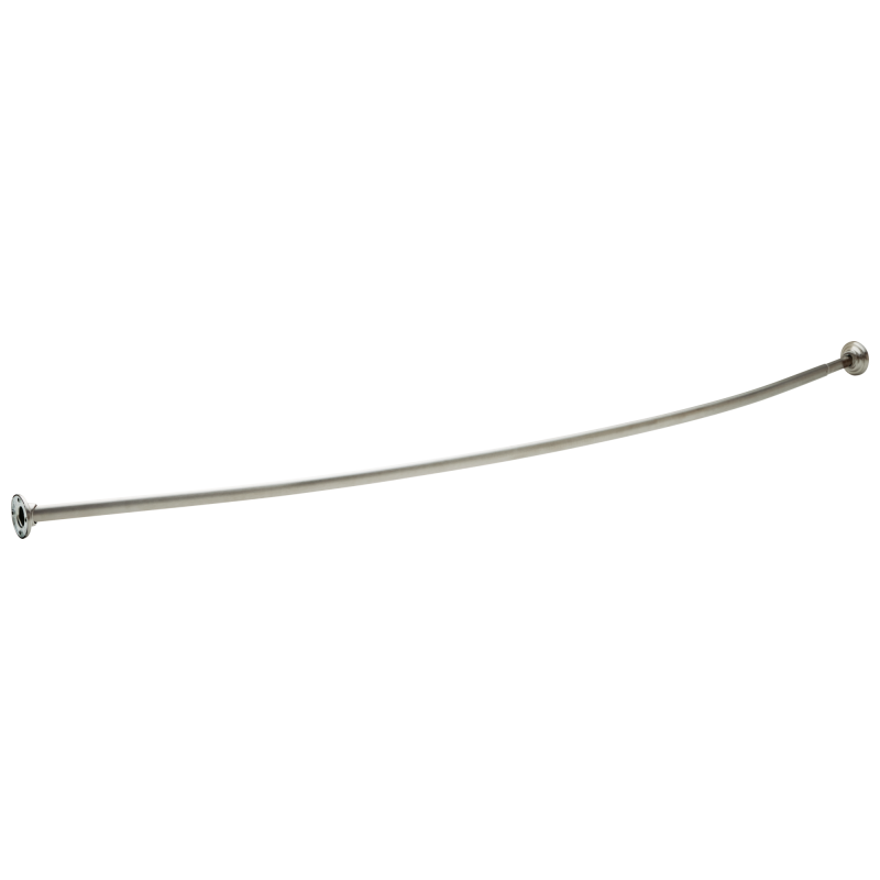 DELTA 1" x 6' Curved Shower Rod with Brackets, 6" Bow — Chrome