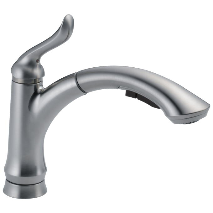 DELTA Linden Single Handle Pull-Out Kitchen Faucet — Arctic Stainless