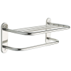 DELTA 18" Metal Towel Shelf with One Bar, Exposed Mounting — Chrome