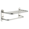 DELTA 18" Metal Towel Shelf with One Bar, Exposed Mounting — Chrome