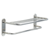 DELTA 24" Metal Towel Shelf with One Bar, Exposed Mounting — Chrome
