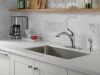 DELTA Linden Single Handle Kitchen Faucet with Spray — Arctic Stainless