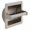 DELTA Brass Recessed Paper Holder with Brass Roller — Satin Nickel