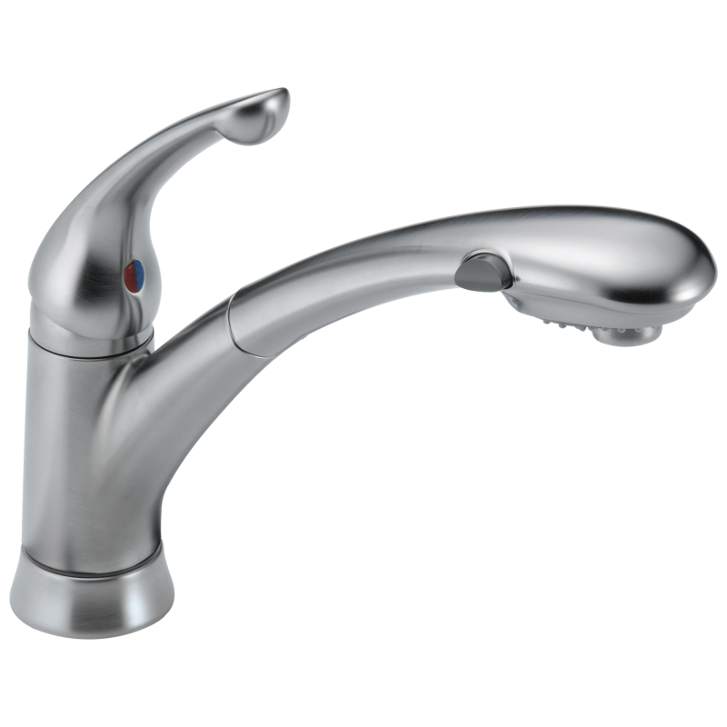 DELTA Signature Pullouts Single Handle Pull-Out Kitchen Faucet — Arctic Stainless