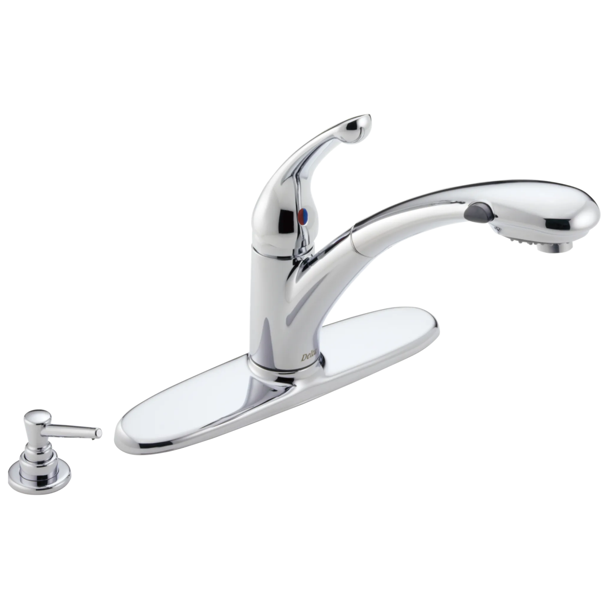 DELTA Signature Pullouts Single Handle Pull-Out Kitchen Faucet — Chrome
