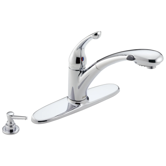 DELTA Signature Pullouts Single Handle Pull-Out Kitchen Faucet — Chrome