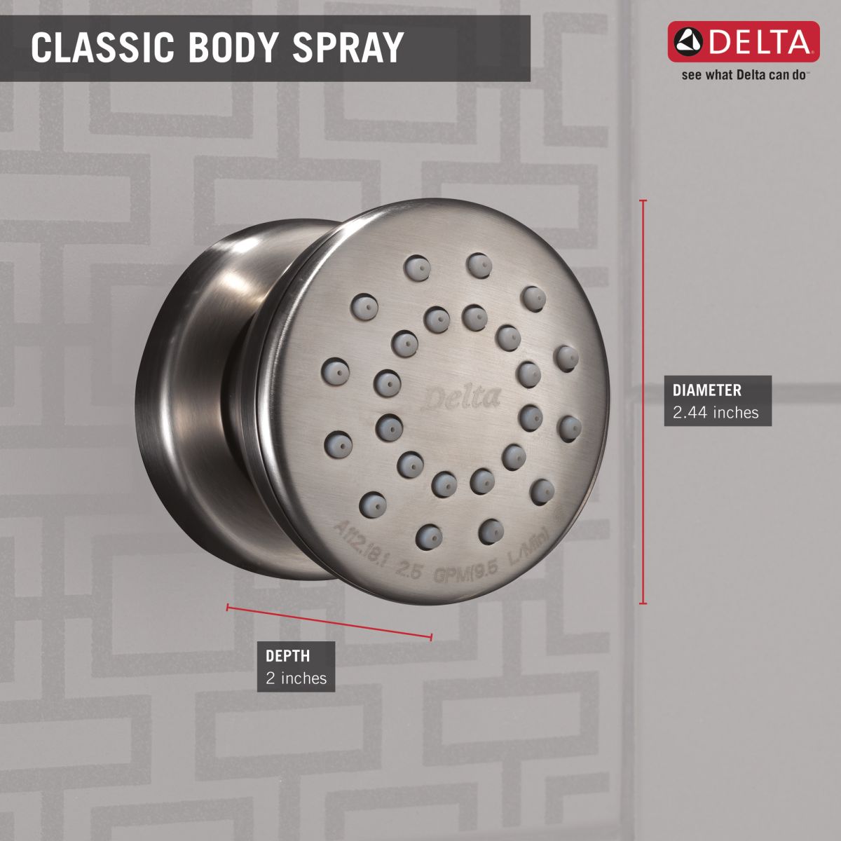 DELTA Other Surface Mount Body Spray — Stainless