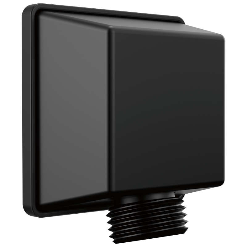 DELTA Universal Showering Components Square Wall Elbow for Hand Shower — Matte Black