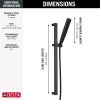 DELTA Universal Showering Components H2OKINETIC Hand Shower 1.75 GPM w/Slide Bar 4S — Matte Black