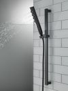 DELTA Universal Showering Components H2OKINETIC Hand Shower 1.75 GPM w/Slide Bar 4S — Matte Black