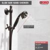 DELTA Universal Showering Components H2OKINETIC 3-Setting Slide Bar Hand Shower — Venetian Bronze