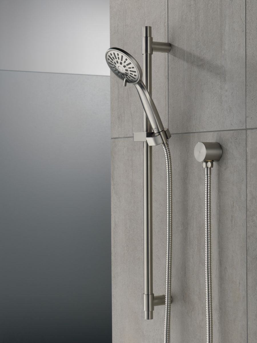 DELTA Universal Showering Components Hand Shower 1.75 GPM w/Slide Bar 4S — Stainless