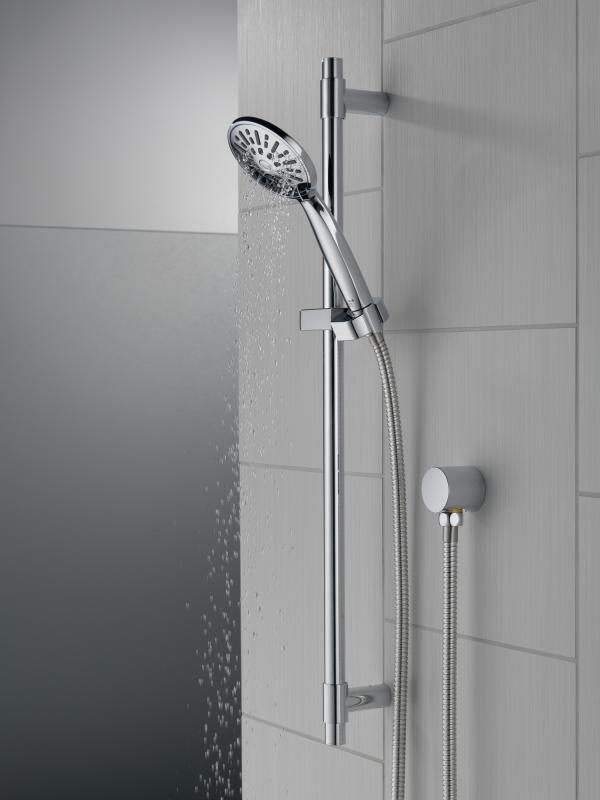 DELTA Universal Showering Components Hand Shower 1.75 GPM w/Slide Bar 4S — Chrome