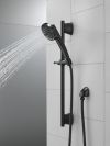 DELTA Universal Showering Components 3-Setting Slide Bar Handshower — Matte Black