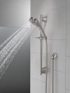 DELTA Universal Showering Components 3-Setting Slide Bar Handshower — Lumicoat® Stainless
