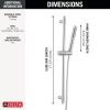 DELTA Universal Showering Components 2-Setting Hand Shower with ProClean Spray – Slide Bar Mount — Lumicoat® Chrome